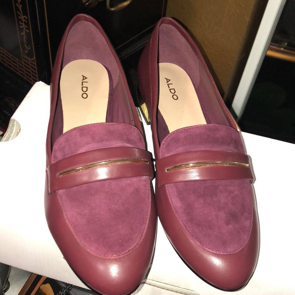 Burgundy red  Aldo flats brand new with box
